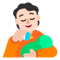 Person Feeding Baby- Light Skin Tone emoji on Microsoft